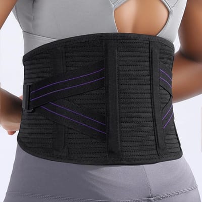 Verstelbare Taille Brace Ondersteuningsgordel Voor Rugpijnverlichting Lumbale Ondersteuning Voor Mannen En Vrouwen Met Banden S black