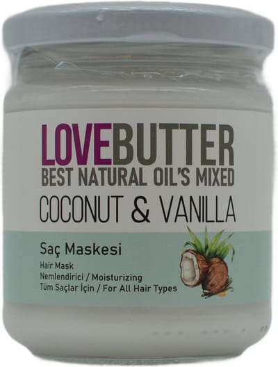 LoveButter Kokos & Vanille Haarmasker 190 ml - Intensieve Voeding & Herstel