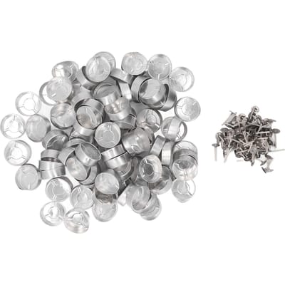100 Sets Kaarswax Container Aluminium Theelichtjes Beker met Kaarslont voor Bruiloften Feesten Huisdecoraties