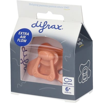 Difrax Fopspeen - Natural - 6+ maanden - Siliconen - Peachy - 1 stuk