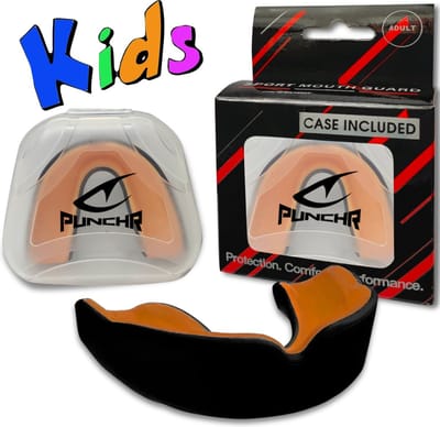 PunchR™ Pro Gel-Fit Gebitsbeschermer MG-008 Kids Pompoen Oranje Zwart