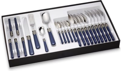 24-delig, bestekcassette voor 6 personen, Blauw (mat), EME Napoleon
