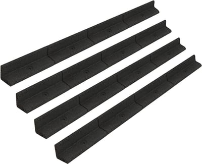4,8 m flexibele gazonrand - 4x1,2 m - zwart - rubber