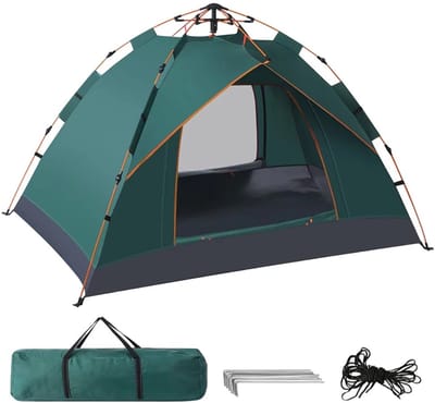 ITRONIQ Pop-up Tent 2 Personen - Kampeertent - Waterdicht - Snelle Opzettent - Incl. Haringen, Scheerlijnen en Draagtas - Groen