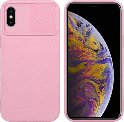 Cadorabo Hoesje geschikt voor Apple iPhone XS MAX in Bonbon Roze - Beschermhoes van flexibel TPU-silicone Case Cover en met camerabescherming
