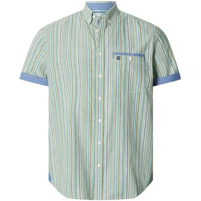 Babista herren Overhemd Met Korte Mouwen - 41/42 - groen - Plus Size