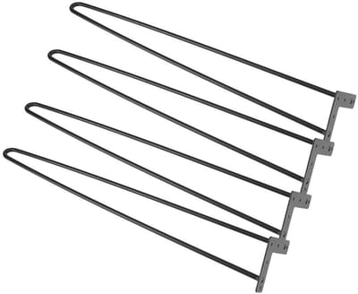 Dailygoods- Meubelpoten Set van 4 - Zwarte Metalen Tafelpoten - Robuust en Duurzaam - Geschikt voor Bureau en Stoelen - Hoogte 71 cm - Modern Design