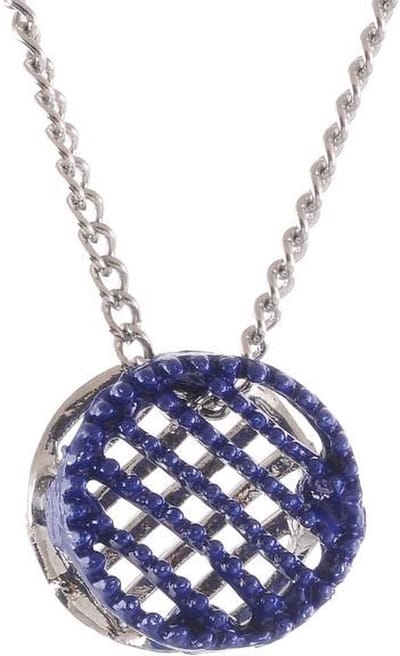Behave - Ketting met decoratief cirkeltje met blauw ontwerp - Modeaccessoire voor casual looks
