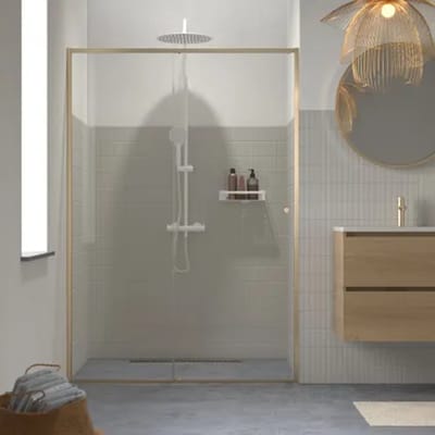 Sealskin - Douche Schuifdeur Contour 120 X 200cm - Goud Profiel - 6 Mm Helder Glas