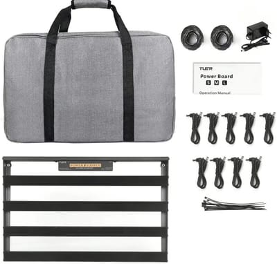 Yuer PR-01L Large Size Pedalboard met tas en voeding
