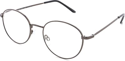 Leesbril MPG MLH061 - sterkte +1.00 - Kleur Gun – Klassiek & Comfortabel - Elegante lichtmetalen unisex leesbril - Incl. etui en doekje