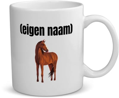 Akyol - paard koffiemok - theemok - Paarden - paardenliefhebebrs - met eigen naam - paarden spullen - gepersonaliseerd - - 350 ML inhoud
