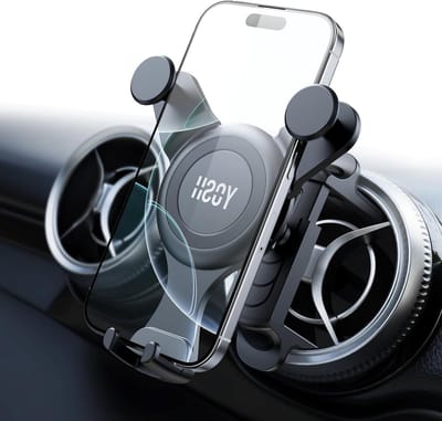 Auto Telefoonhouder voor Mercedes A/B/C/V Klasse, Geschikt voor Ronde Ventilatieopeningen, Stevige ABS+PC en Aluminium, Eenvoudige Installatie voor iPhone en Samsung Smartphones