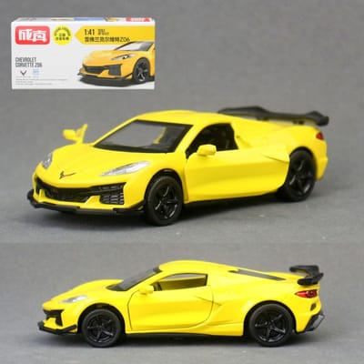 1/41 Chevrolet Corvette Z06 Super Sport Speelgoedauto Msz Cca Diecast Metaal Minatuurmodel Pull Back Collectie Cadeau Vriend