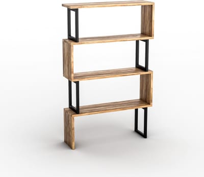 Boekenkast - Stijlvol Walnoot Design - 80x128x22cm - Duurzaam Melamine Materiaal
