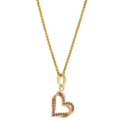 Orphelia 'Cecilia' Dames 925 Sterling Zilveren Hangertje met Ketting - Goud ZH-7584/R