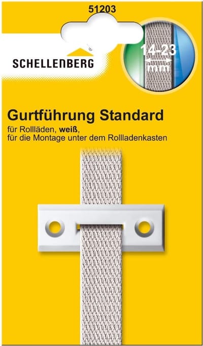 Geleider Rolgordijn - Bandgeleider - Rolluiken Monteren - Beschermt Band - 65x17x7 mm - Wit