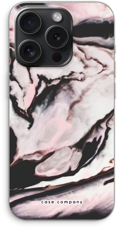 Case Company® - Hoesje geschikt voor iPhone 15 Pro hoesje - Roze stroom - Soft Cover Telefoonhoesje - Bescherming aan alle Kanten en Schermrand