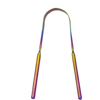 Grattoir à langue en forme de U Acier inoxydable Nettoyeur de langue pour la mauvaise haleine Outils d'hygiène buccale Bouche propre Haleine fraîche
