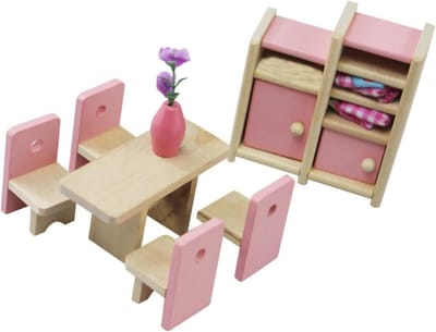 Poppenhuis Meubels - Miniatuur Meubels - Rollenspel - Realistisch Ontwerp - 20 x 15 x 5 cm - Houtkleur