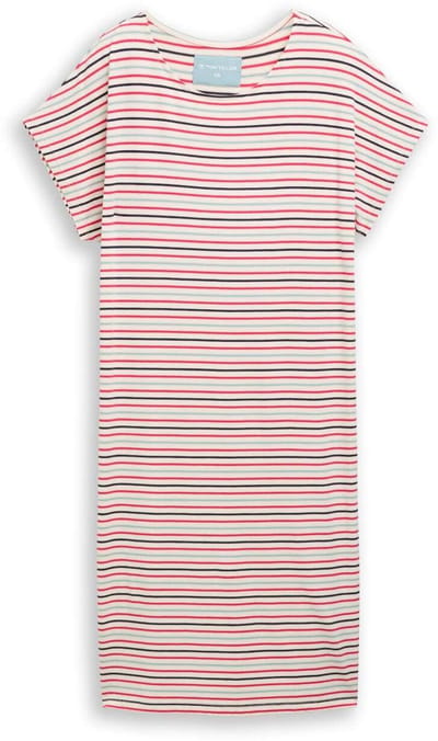 Tom Tailor - Nachthemd met streepjesmotief - Maat 36 - white-medium-horizontal stripe