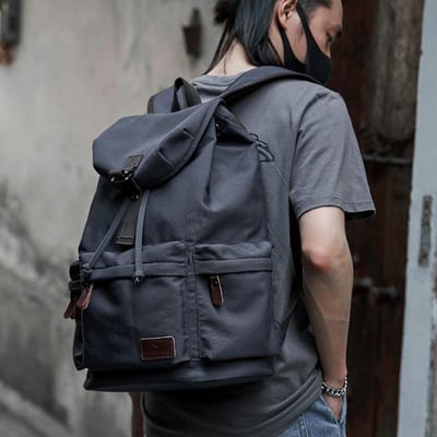 Schooltas Man Middelbare en Hoge School Koreaanse Versie Rugzak Niche Ontwerp Reistas Studenten 16 inch