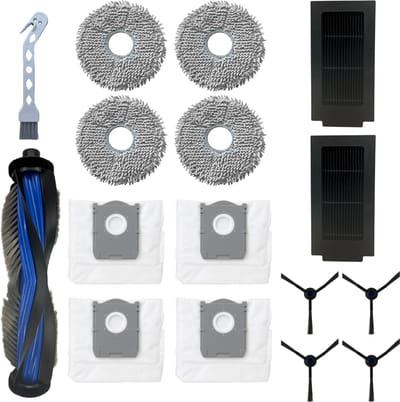 Accessoirespakket voor Ecovacs Deebot T50 Omni / T50 Pro Omni - Zak/Filter/Dweil/Zijborstel/Afzuigrol