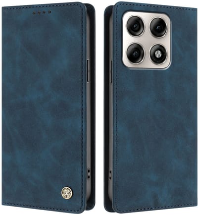 Coverup Hoesje - Geschikt voor Motorola Edge 70 Pro Hoesje - Coverup Classic Book Case - Donkerblauw