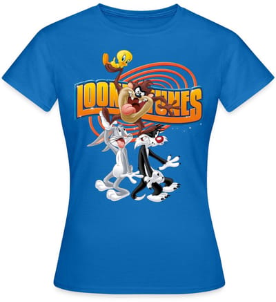 Looney Tunes Bugs Taz Tweety Sylvester T-Shirt Dames