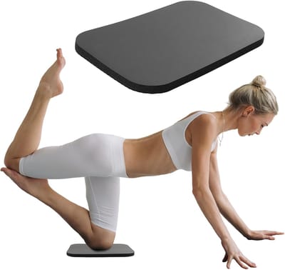 Yoga Kniebeschermer - Ondersteunend Kussen - Pijnverlichting Sport - Hoge Dichtheid Schuim - 29 x 19 cm - Zwart