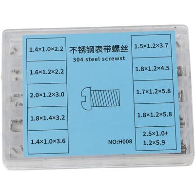 304 Roestvrij Staal Sleufschroeven Horloge Achterdeksel Assortiment Schroeven Horloge Reparatie Gereedschap blue