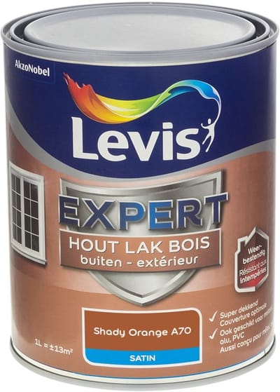 Levis - Expert Hout Lak Buiten Satin Mix - Shady Orange A70 - Mengverf - 1 L