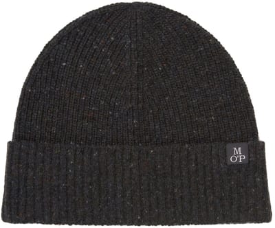 Marc O'Polo muts Knitted Hat Dark Grey Melange donkergrijs