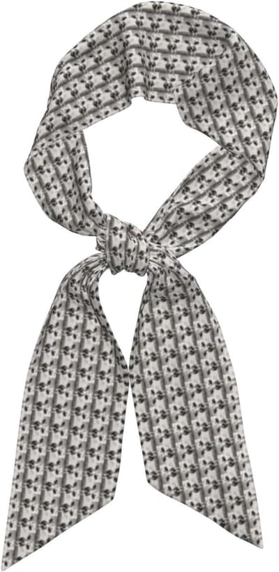 Dames Sjaal - Mode Accessoire - Stijlvol Aankleden - Zijdezachte Satijn - 120 cm - Zwart Wit Print