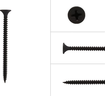 Wovar Gipsplaatschroeven Gefosfateerd Staal Fijn Draad 3.5 x 55 mm | 1000 stuks