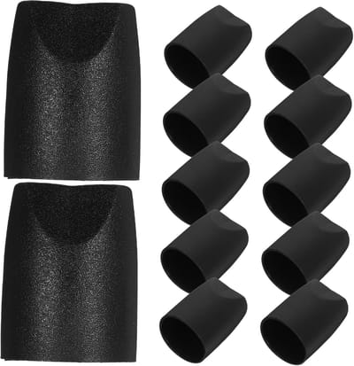 Stoelbuis Eindkappen - Stabilisatoren Stoel - Stoel Stabiliseren - V-vormige Stabiliteit - 12 Stuks - Zwart