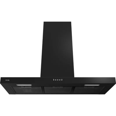 ETNA AB360ZT - Blokmodel schouwkap - standaardmaat 90 cm - Matzwart - Energielabel A++ - Koolborstelloze motor - Druktoetsen - LED spots - 3 standen - Geschikt voor afvoer naar buiten en recirculatie - afzuigcapaciteit 685 m³/h