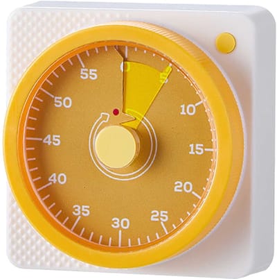 Mechanische afteltimer, geschikt voor huishoudelijke taken, koken, fitness, keukentimer, plastic kooktimer, draagbare stopwatch, multifunctionele 60-minuten timer met luid alarm, gadget voor thuis en in de keuken.
