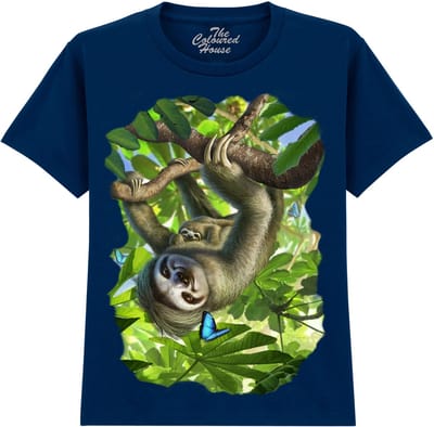 KIDS Luiaard Mama Sloth The Coloured House KIDS T-shirt XL