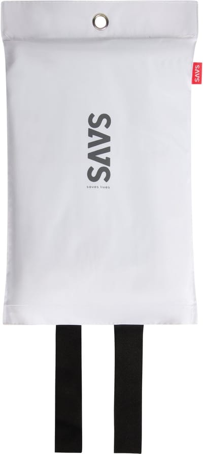 SAVS Blusdeken met ophanghaak - Wit - 100 x 100 cm - Branddeken voor o.a. thuis & keuken - Handig ophangoog