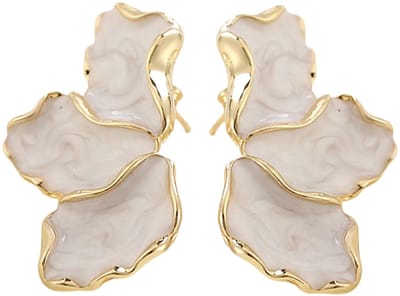 Grote Bloem Oorbellen Goud - Metalen Floraal Oorstekers, Bloemblad Overdreven Verklaring Sieraden Voor Vrouwen En Meisjes(C)