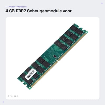Dailygoods- Geheugenmodule 4 GB - DDR2 800 MHz - Hoge capaciteit - Snelle gegevensoverdracht - Compatibel met PC2-6400 - Geschikt voor desktop - RAM