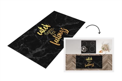 Keukenloper - Loper keuken - Quotes - Emotie - Marmer - 120x60 cm - Keukenloper vinyl
