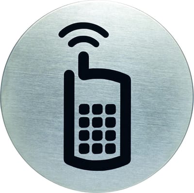 Pictogram|Deurbordje|GSM toegestaan | Durable | RVS | Telefoon