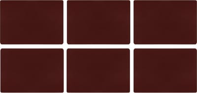 Krumble Placemat PU Leer - Placemat - Placemats - Onderlegger - Onderleggers - Rood - Set van 6