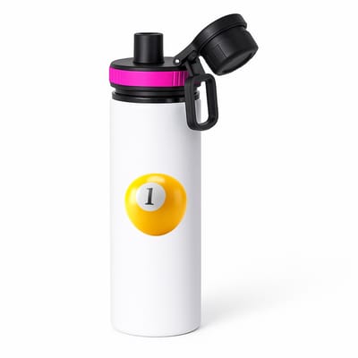 Hacebo® - Biljartbal waterfles met draaidop roze - Biljart - biljarters - Snooker - poolen - nummer 1 - water fles - 850ML