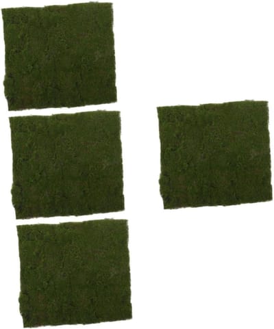 Kunstgrasmat - Nep Gras - Zandtafel Decoratie - Levendig Uiterlijk - 4 Stuks - Groen