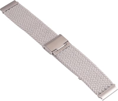 Bandje van gevlochten nylon - geschikt voor Samsung Galaxy Watch 7 / Watch FE / Watch 6 / Watch 6 Classic / Watch 5 / Watch 5 Pro / Watch 4 / Watch 4 Classic - gebroken wit
