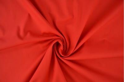 Katoen stof - Per meter - 1 meter - Poplin katoen uni - Rood