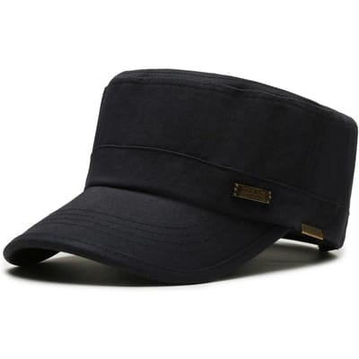 Platte Pet Mannen Visserij Zon Bescherming Ademend Baseballpet Lente En Herfst Katoen Enkele Pet Buiten Casual Veelzijdige Pet black